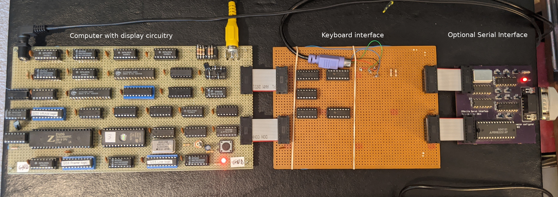 closeup of the system boards