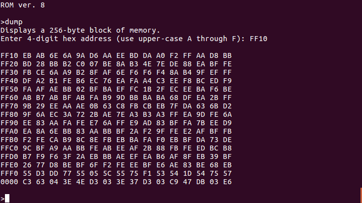 normal dump of high memory